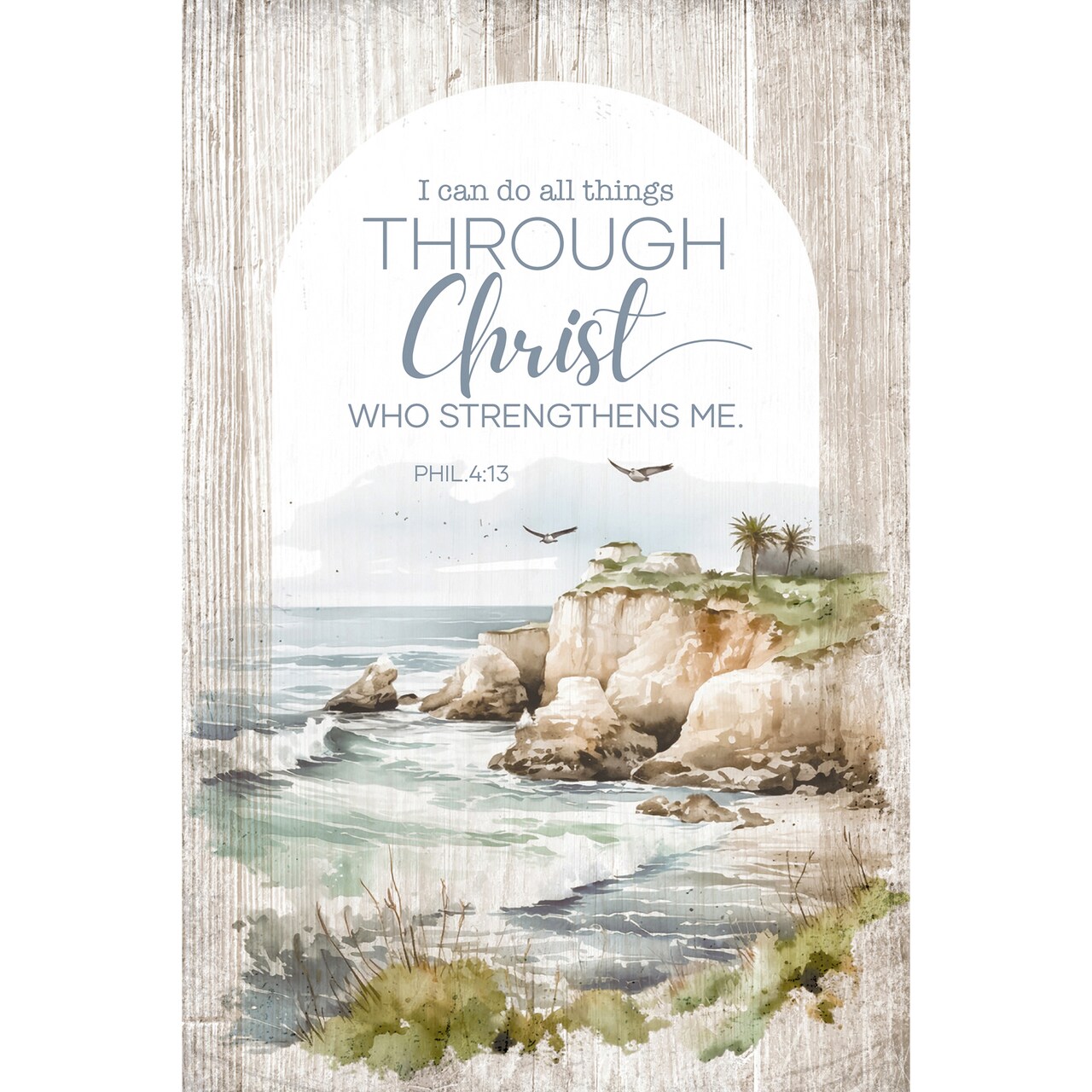 I Can Do All Things Wood Plaque with Easel and Hook Wall Tabletop Art - 4 inches x 6 inches